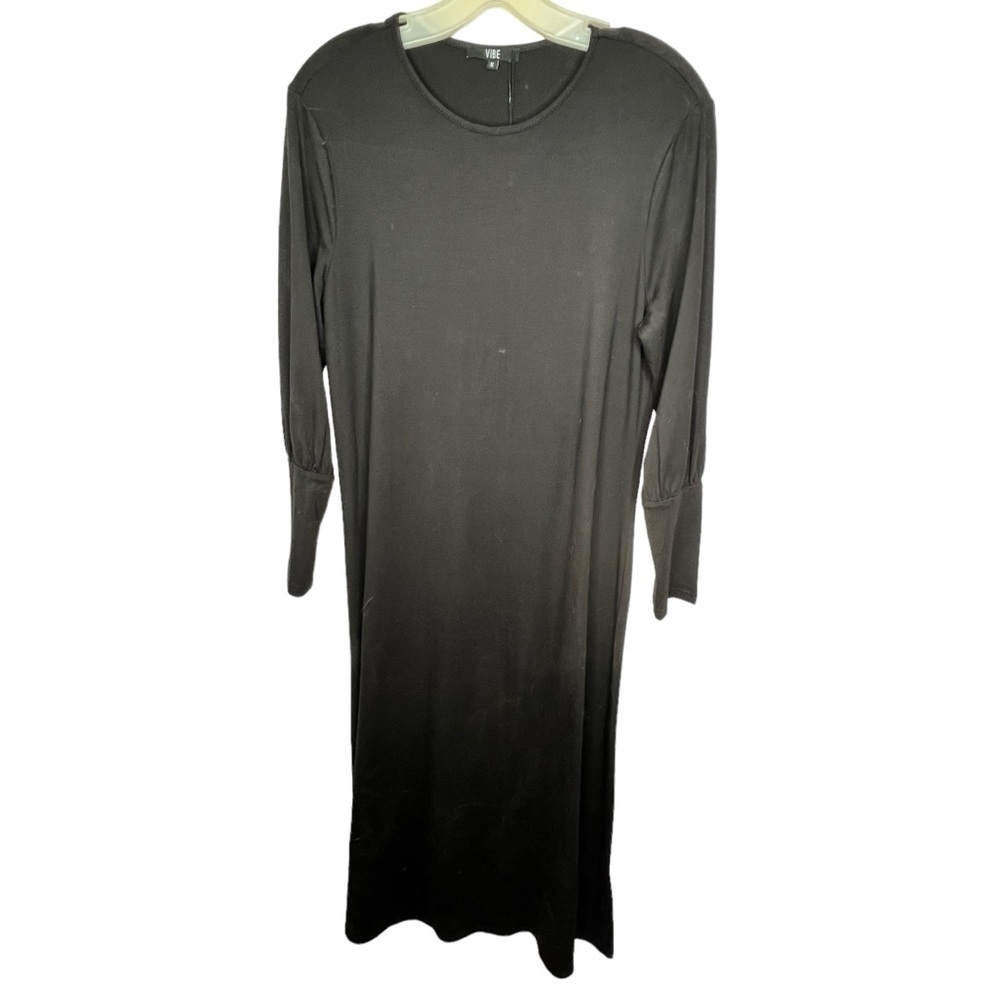 Vibe Jersey Black Maxi Dress nwt
